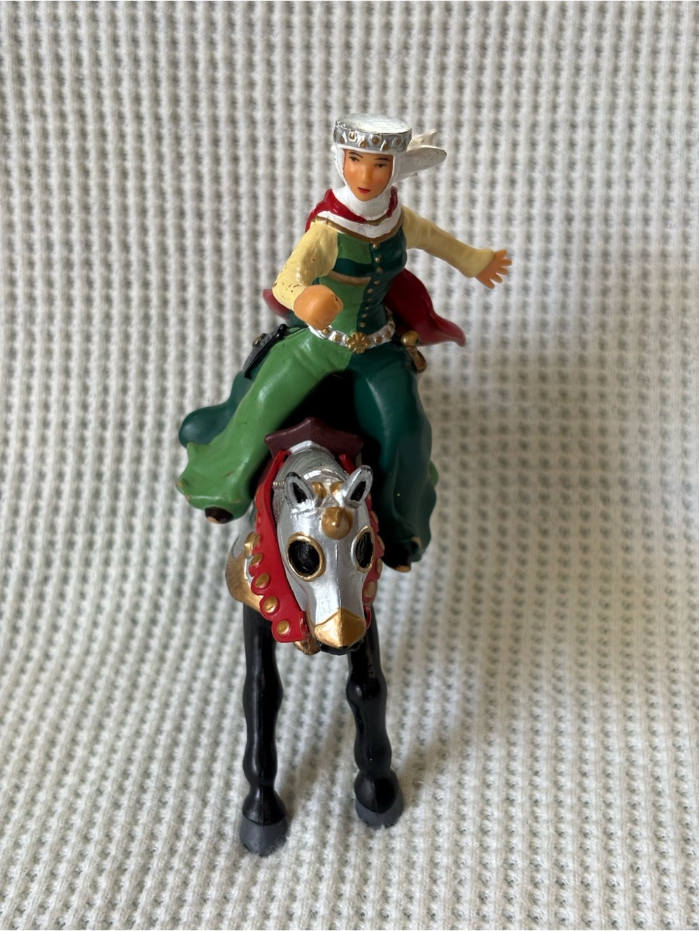 Rare 2001 Papo Medieval Woman Marianne Riding Jousting Horse  Figure Toy